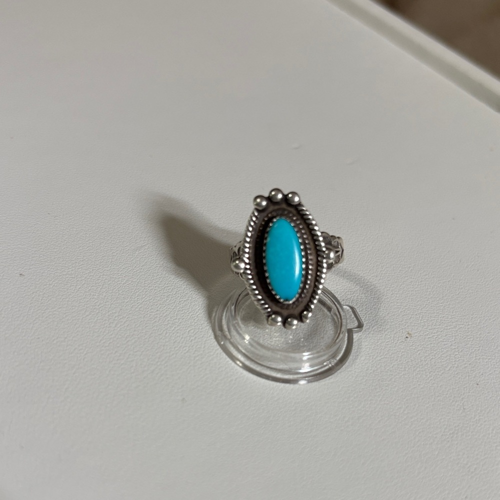 Turquoise and Silver Women's Ring